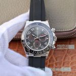 Replica Rolex Daytona Arabic Number Dial Black Rubber Strap JH Factory Watch